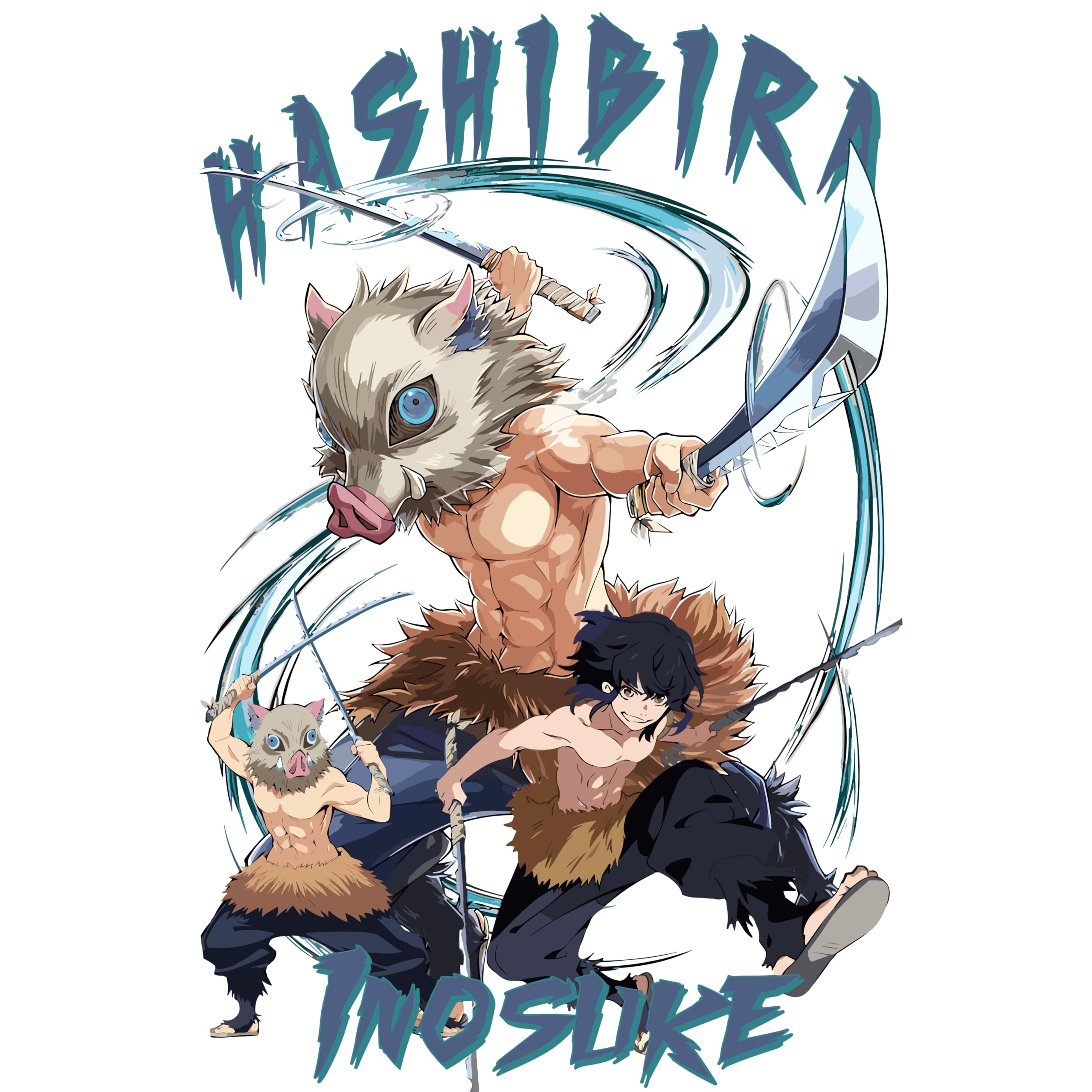 Soulhouse Inosuke Hashibira Poster from Demon Slayer Fierce